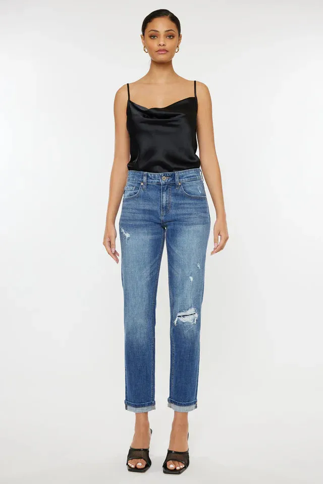Lexington Mid Rise Boyfriend Jeans
