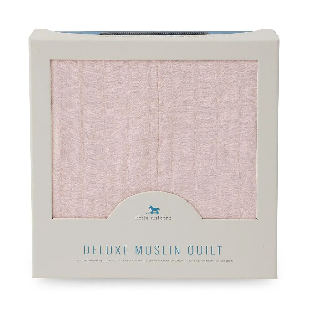 Little Unicorn Deluxe Muslin Quilt (Blush)