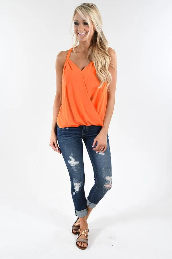 Lucky Bright Orange Tank Top