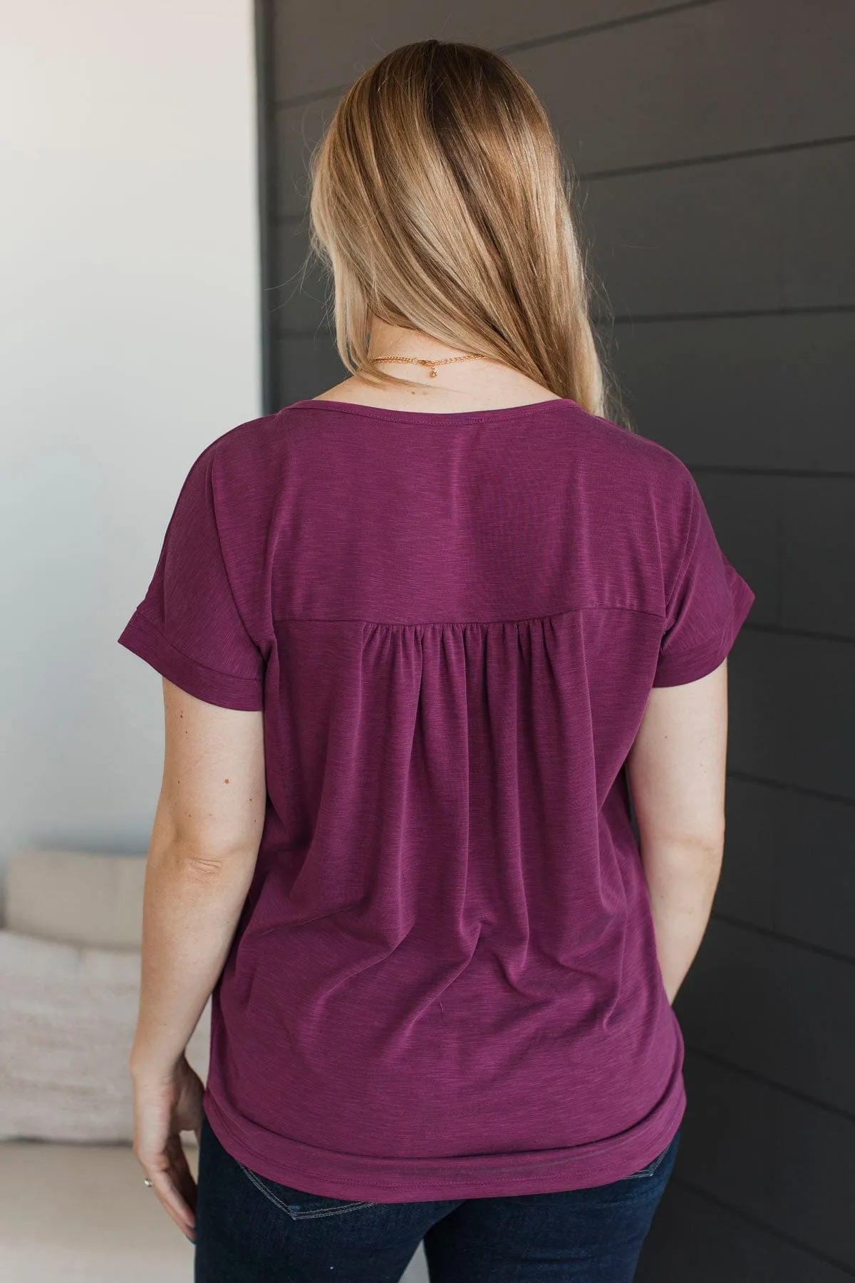 Meaningful Traditions Cap Sleeve Top- Magenta
