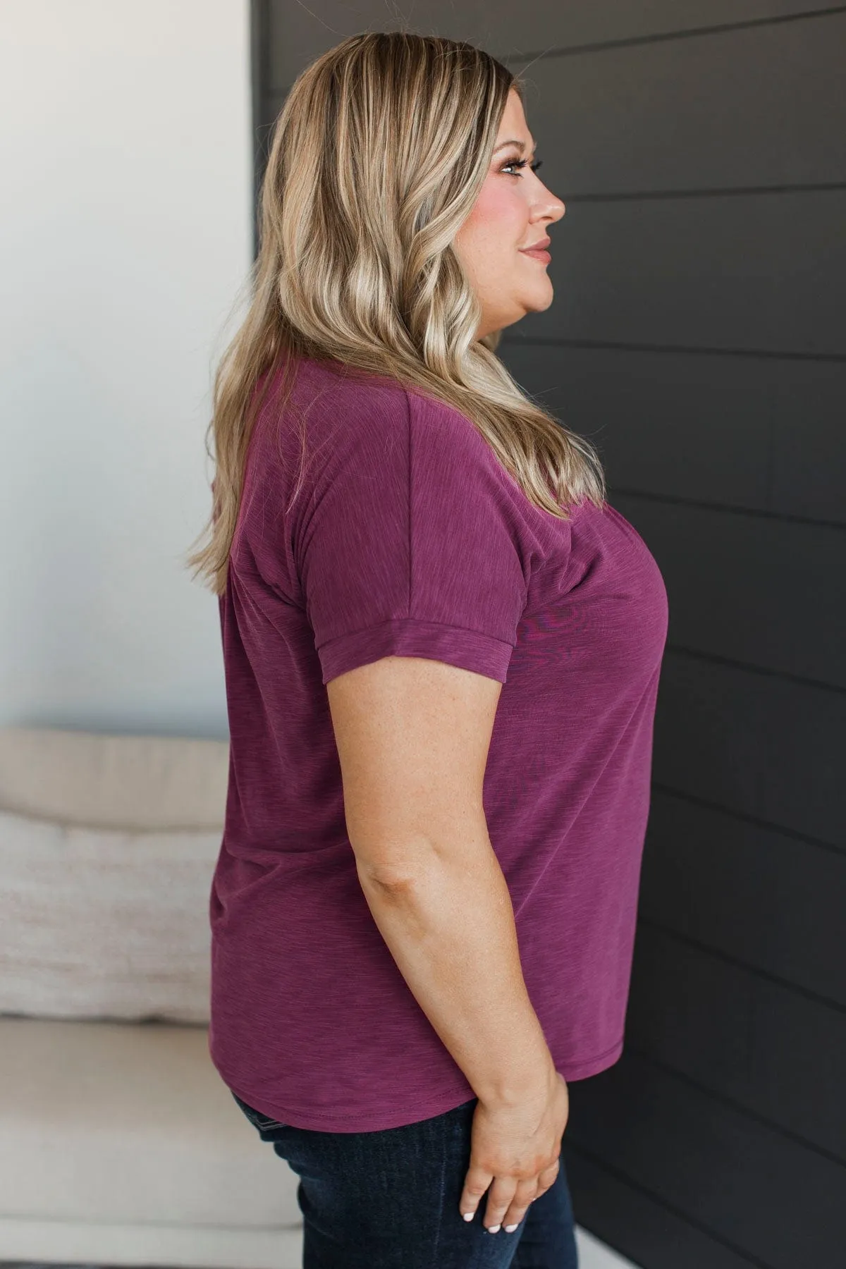 Meaningful Traditions Cap Sleeve Top- Magenta
