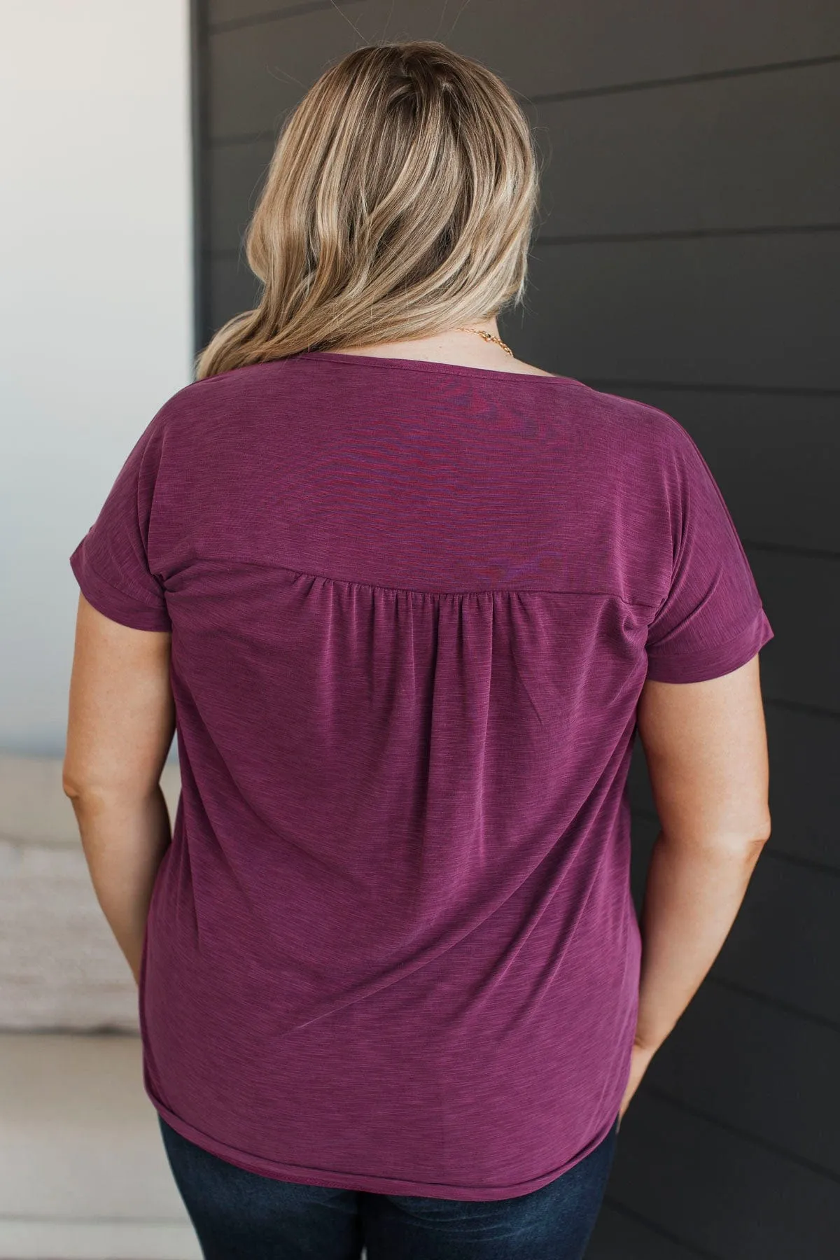 Meaningful Traditions Cap Sleeve Top- Magenta