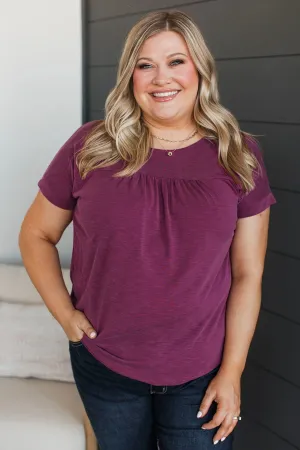 Meaningful Traditions Cap Sleeve Top- Magenta