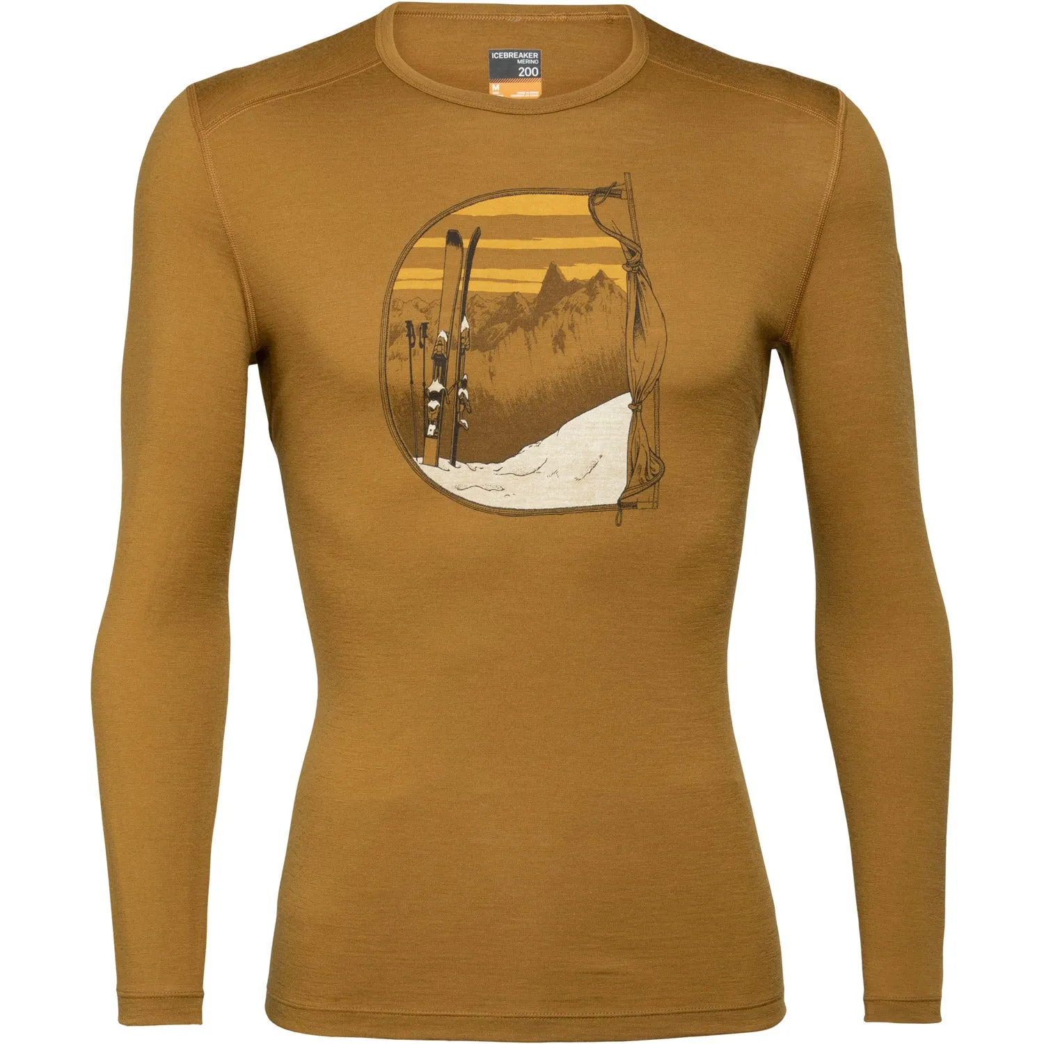 Mens 200 Oasis Mt Blanc Rise Long Sleeve Crewe Thermal Top