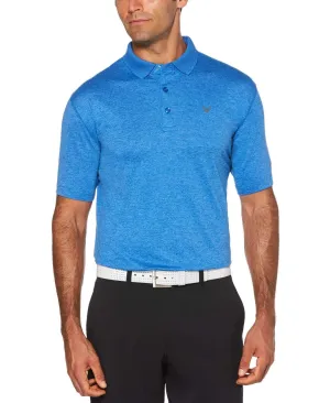 Mens Cooling Heathered Polo with Chevron