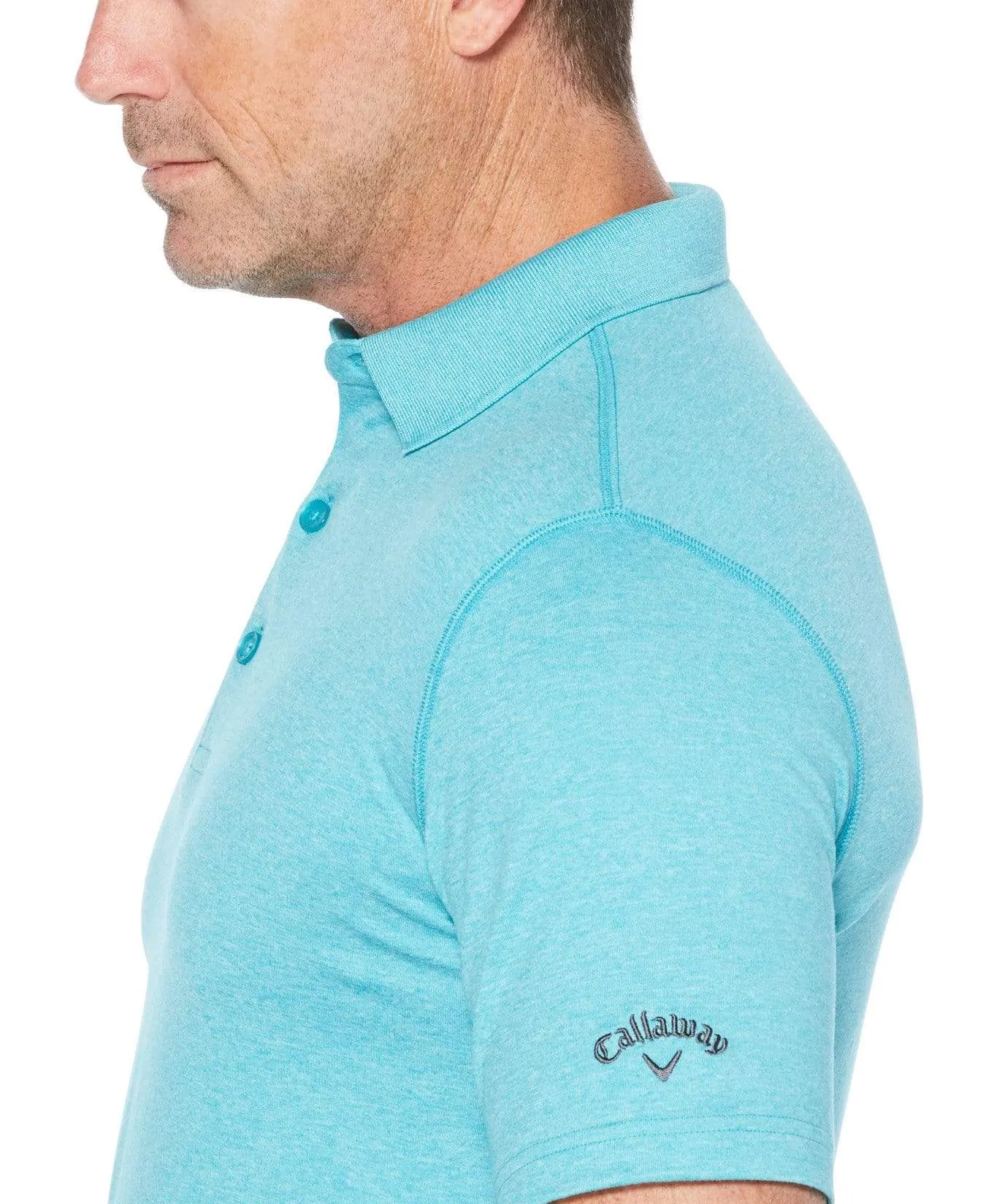 Mens Cooling Heathered Polo