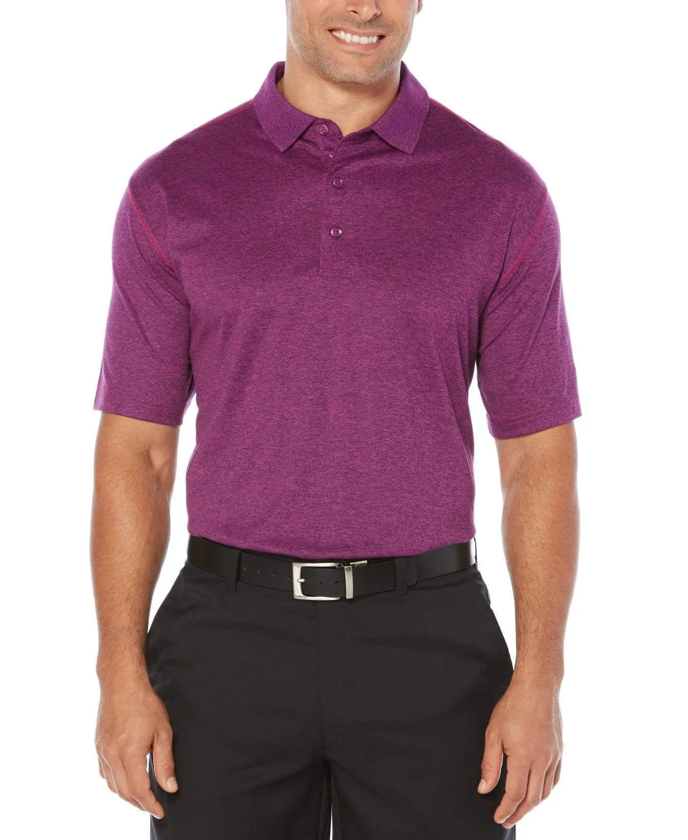 Mens Cooling Heathered Polo