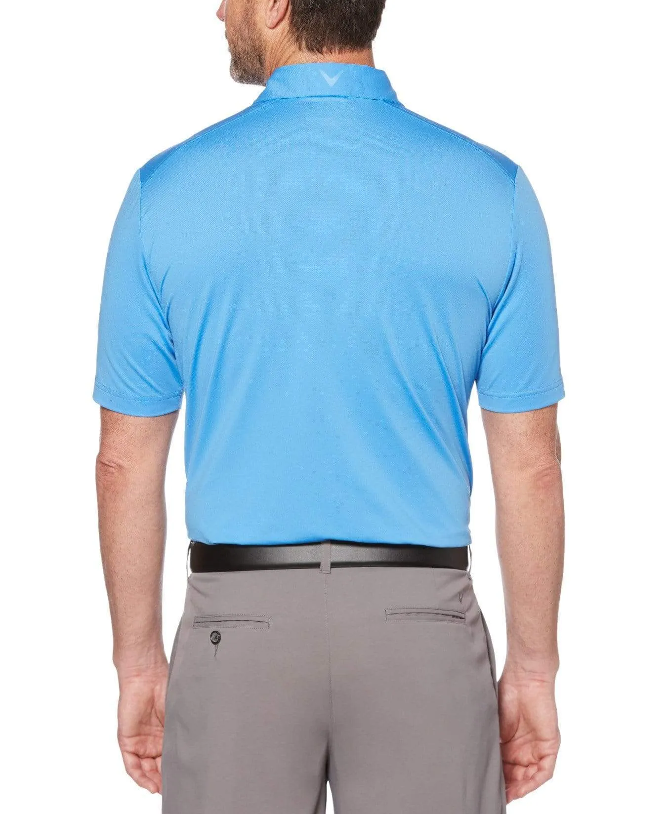 Mens Cooling Micro Hex Polo With Chevron