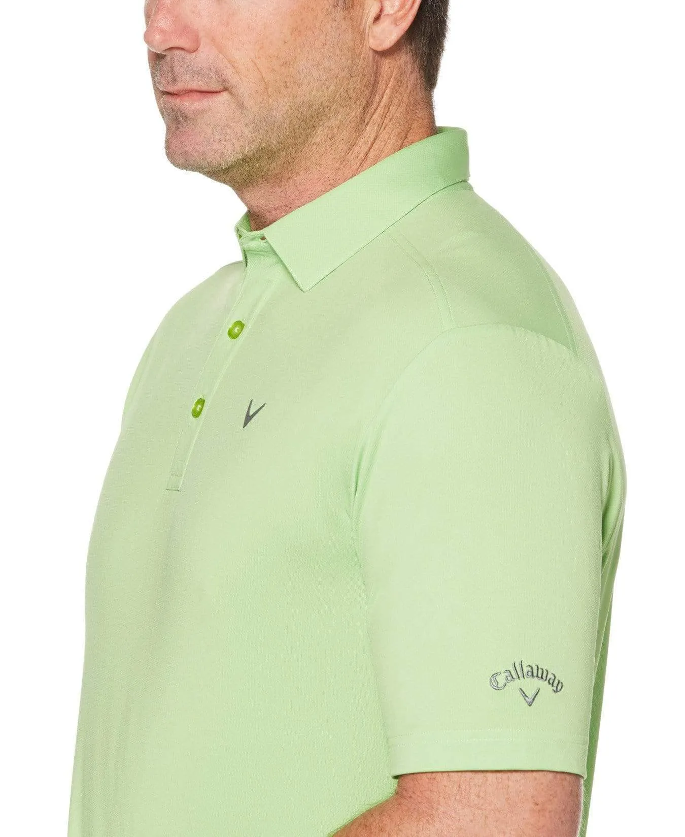 Mens Cooling Micro Hex Polo With Chevron