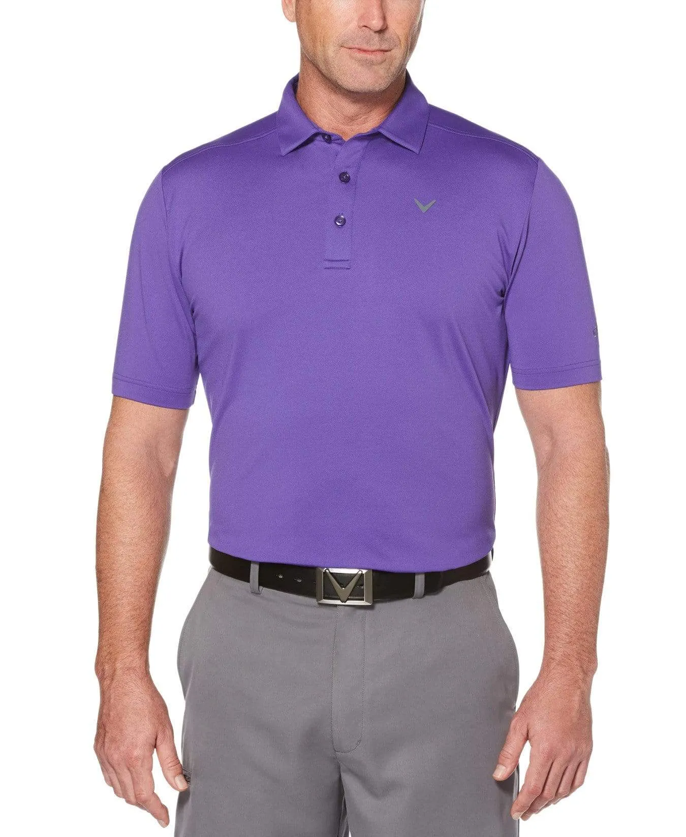 Mens Cooling Micro Hex Polo With Chevron