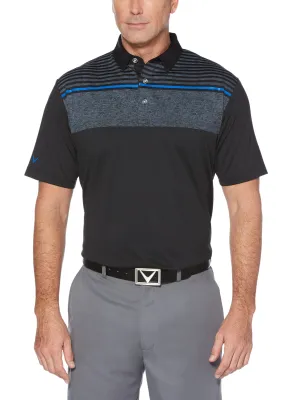 Mens Cooling Pigment Chest Print Polo