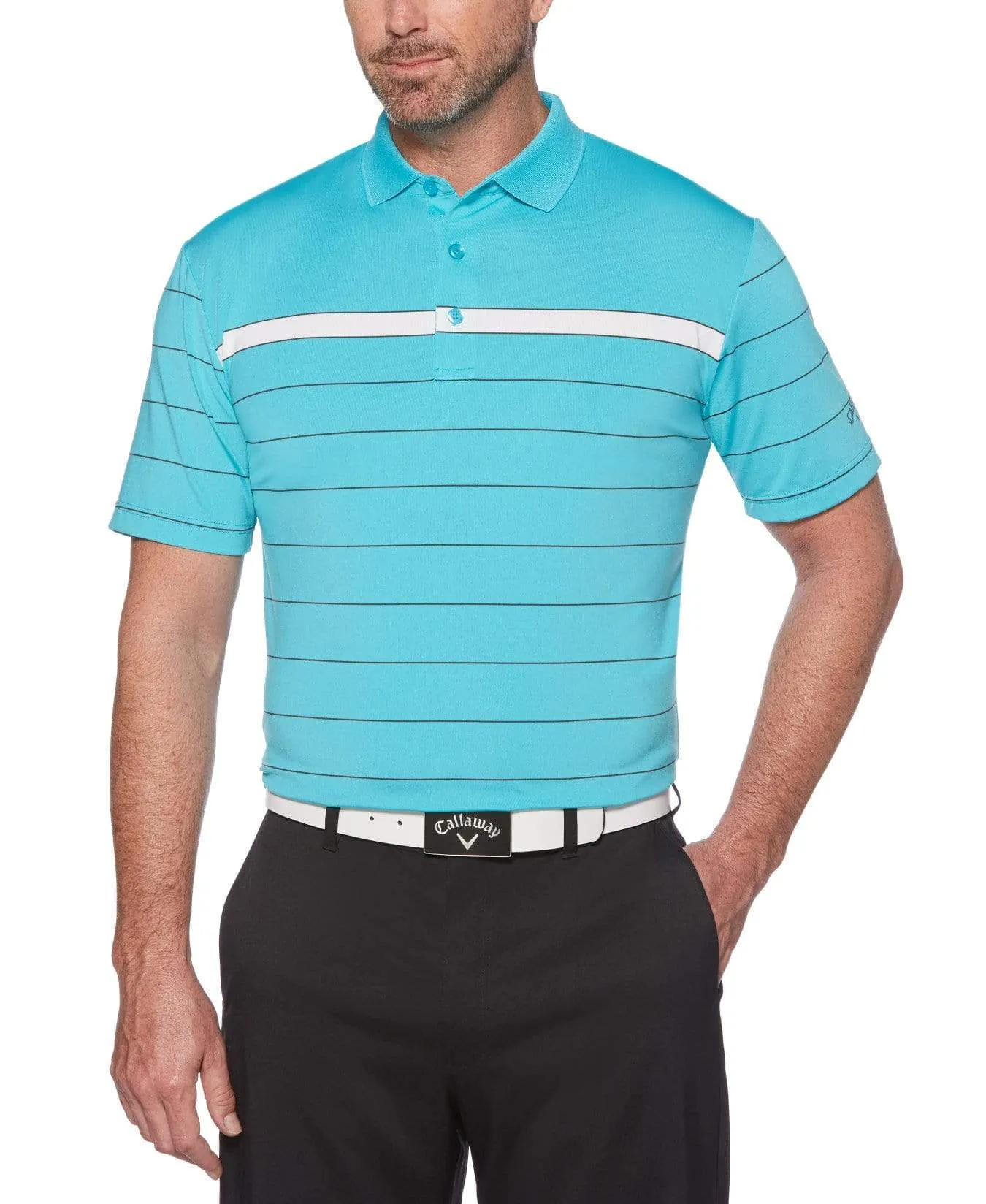 Mens Cooling Range Stripe Polo