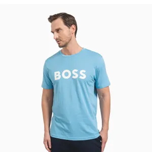 Men's Cotton Jersey T Shirt With Rubber Print Logo