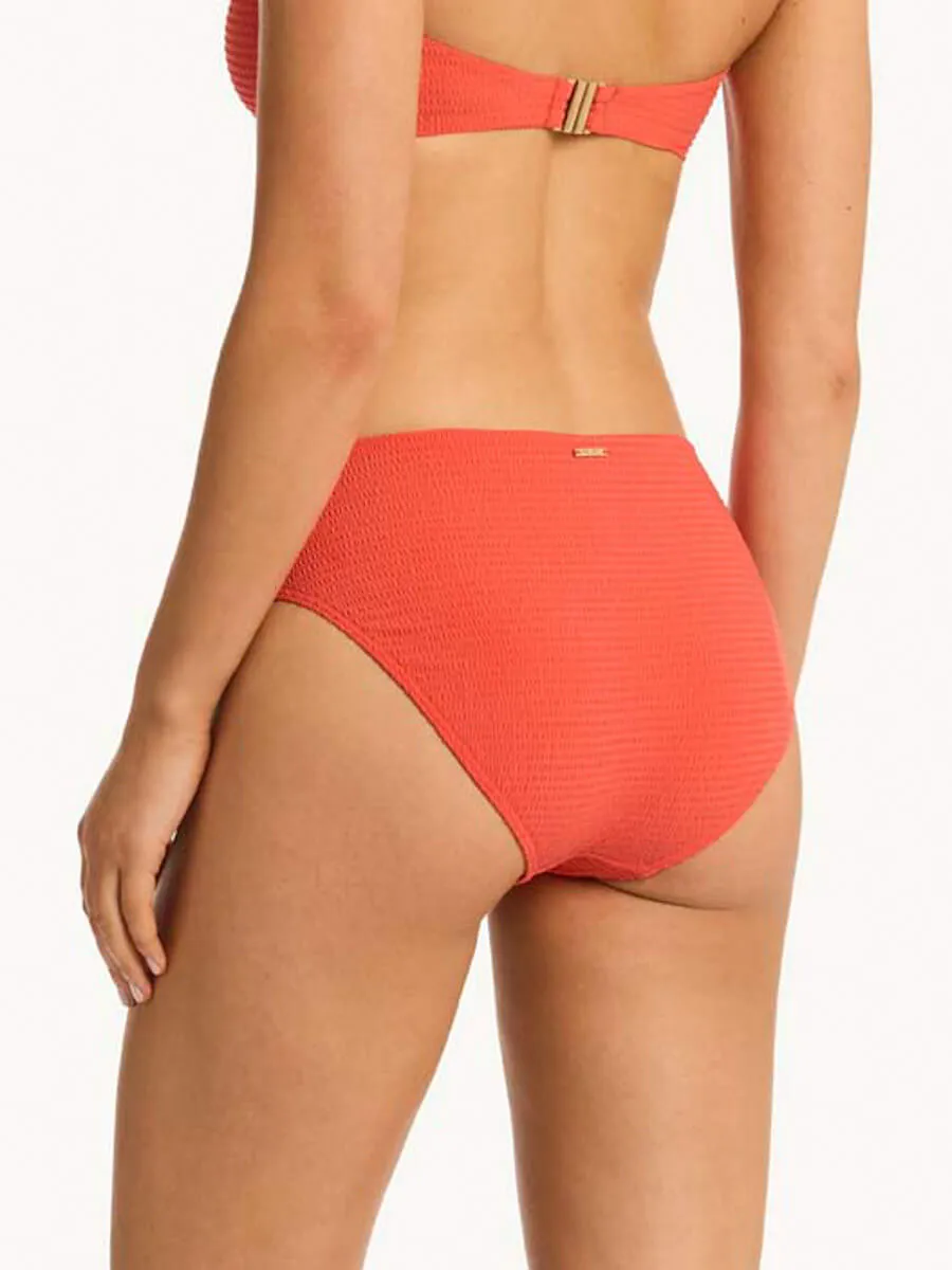 Messina Mid Bikini Bottom in Flame
