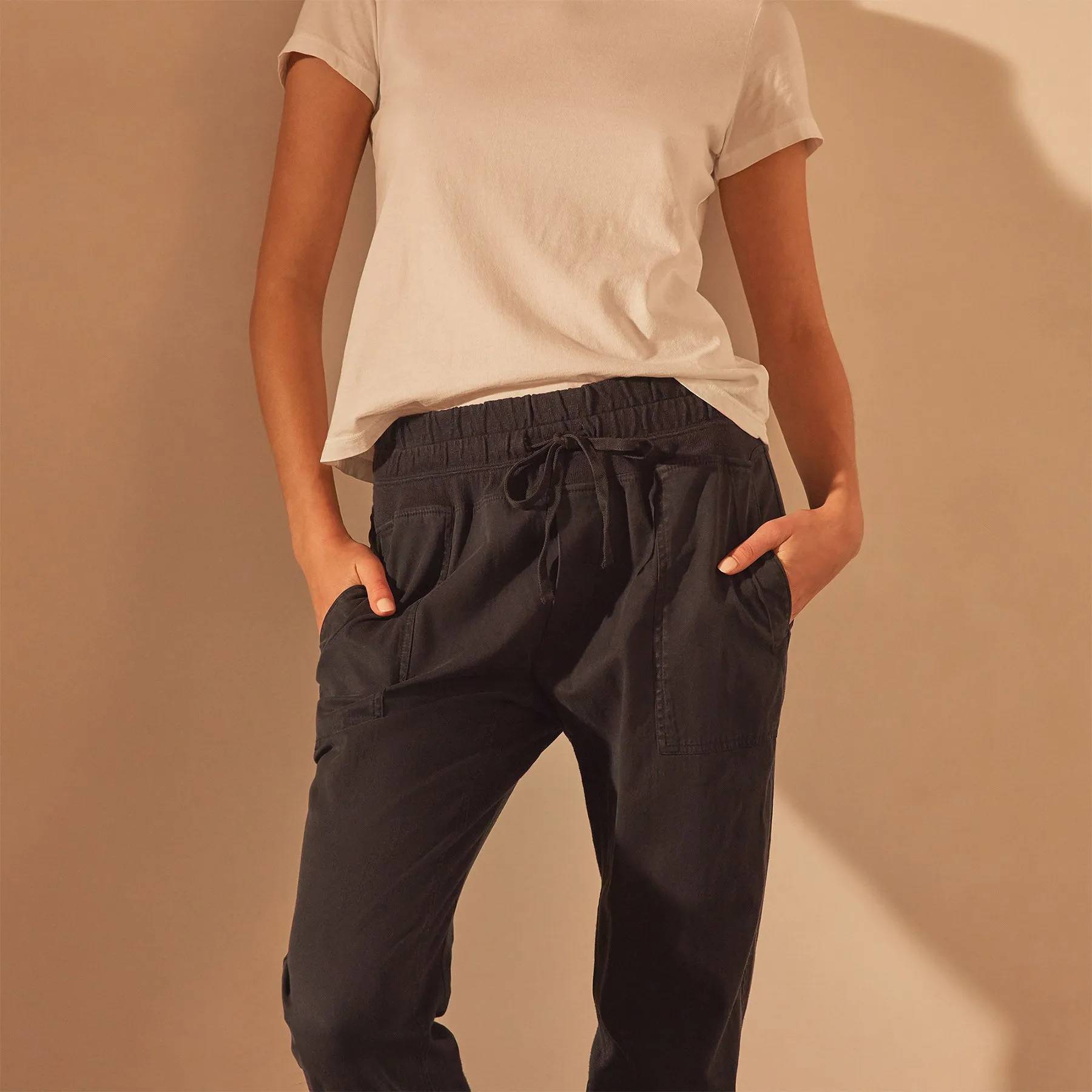 Mixed Media Pant - French Navy