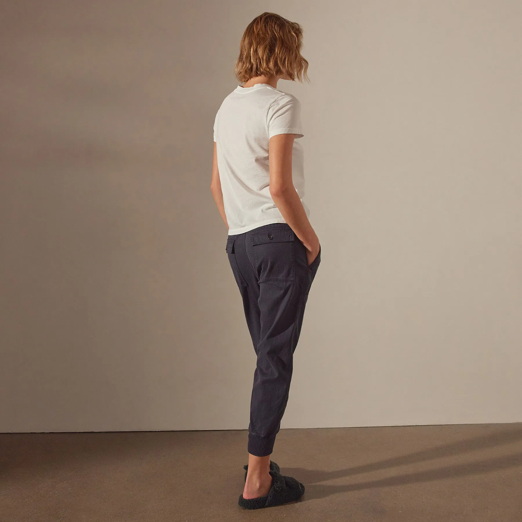Mixed Media Pant - French Navy