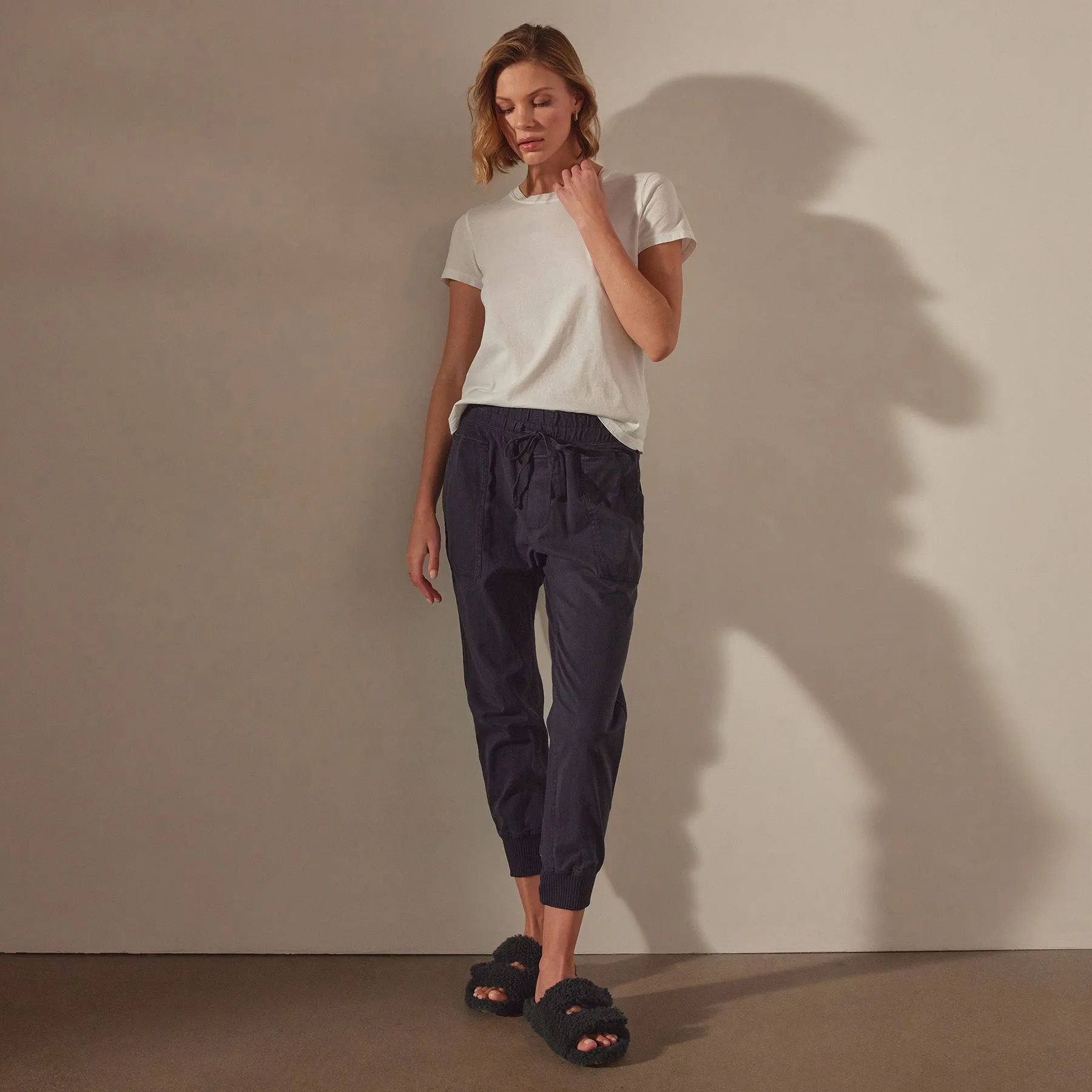 Mixed Media Pant - French Navy
