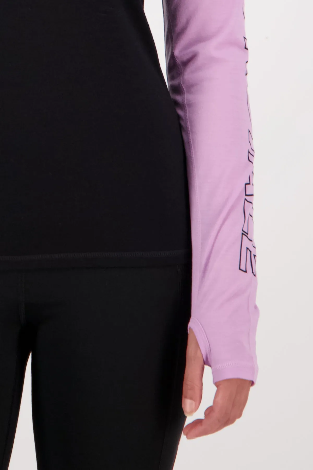 Mons Royale Bella Tech Long Sleeve Womens Orchid / Black