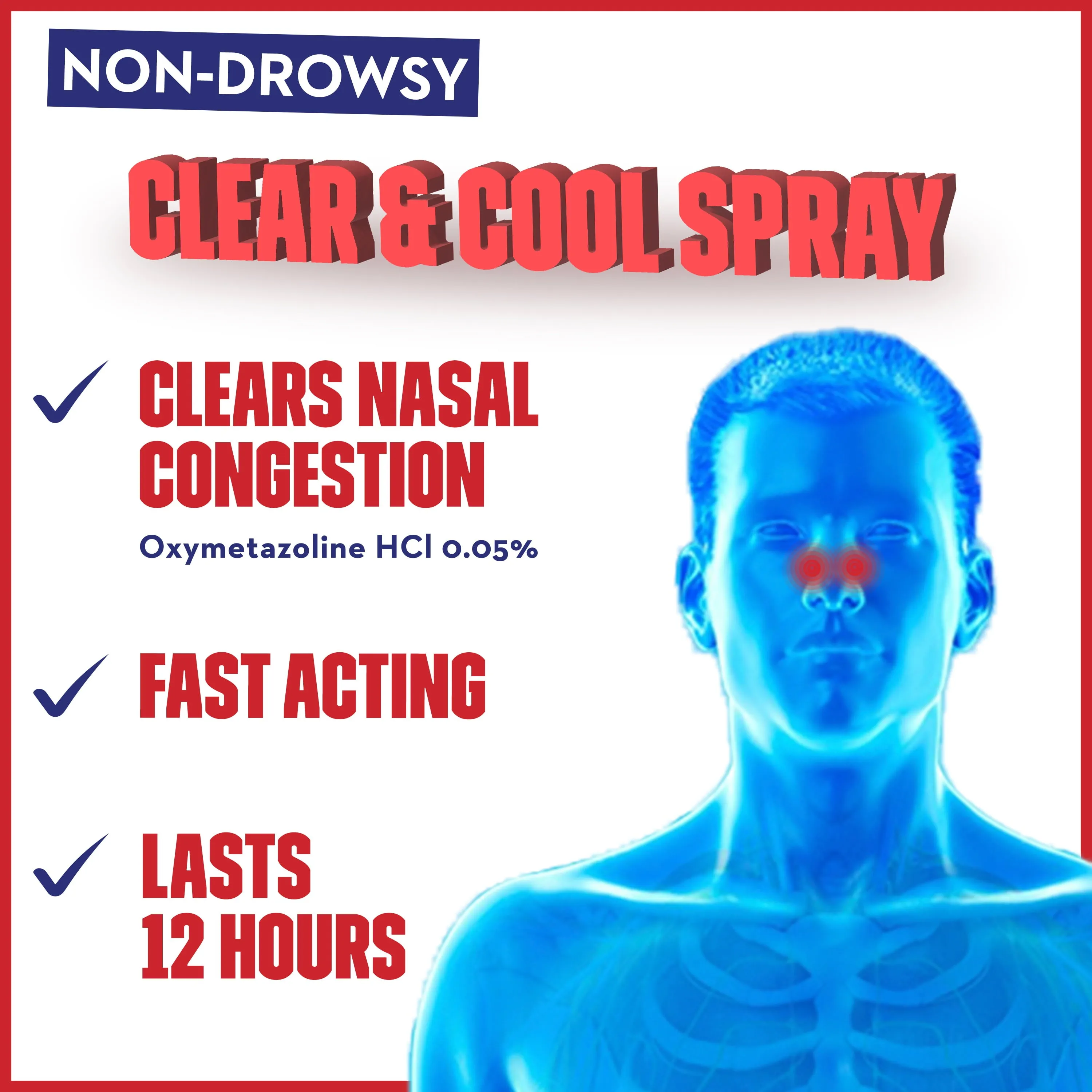 Mucinex Sinus-Max 12 Hour Nasal Decongestant Clear & Cool Nasal Spray 0.75 Ounce