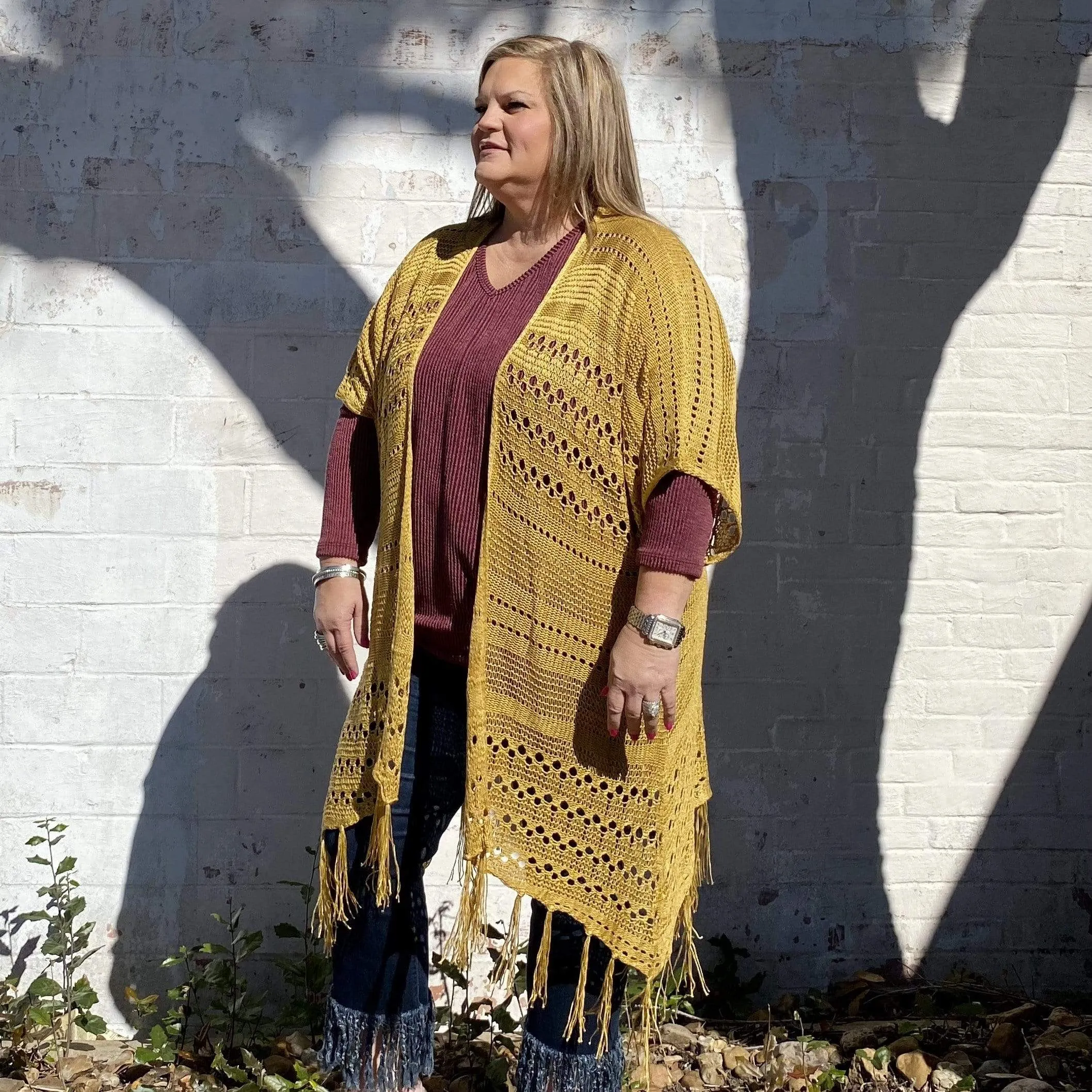 Mustard Cardigan - Curvy