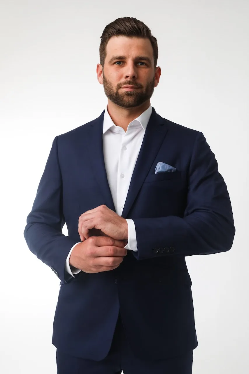 Navy Stretch Premium Suit Coat