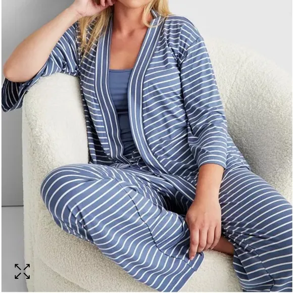 NEW State of Day Fluid Knit Pajama Set Size S Modal Stretch Super Soft Luxury