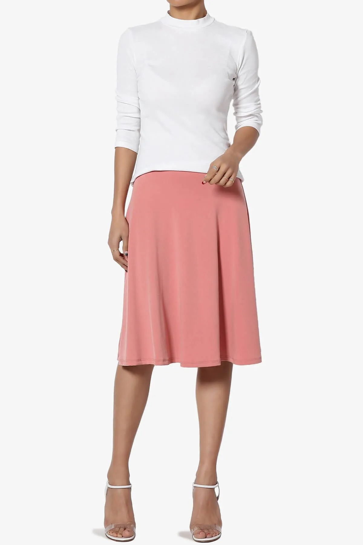 Nolan Stretch Flared Knee Skirt PLUS