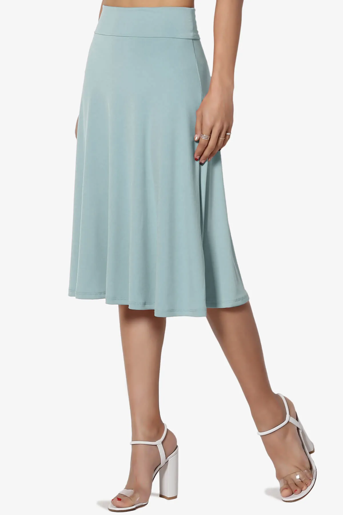 Nolan Stretch Flared Knee Skirt PLUS