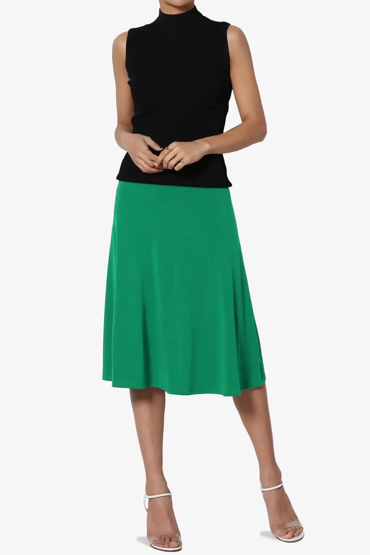 Nolan Stretch Flared Knee Skirt PLUS