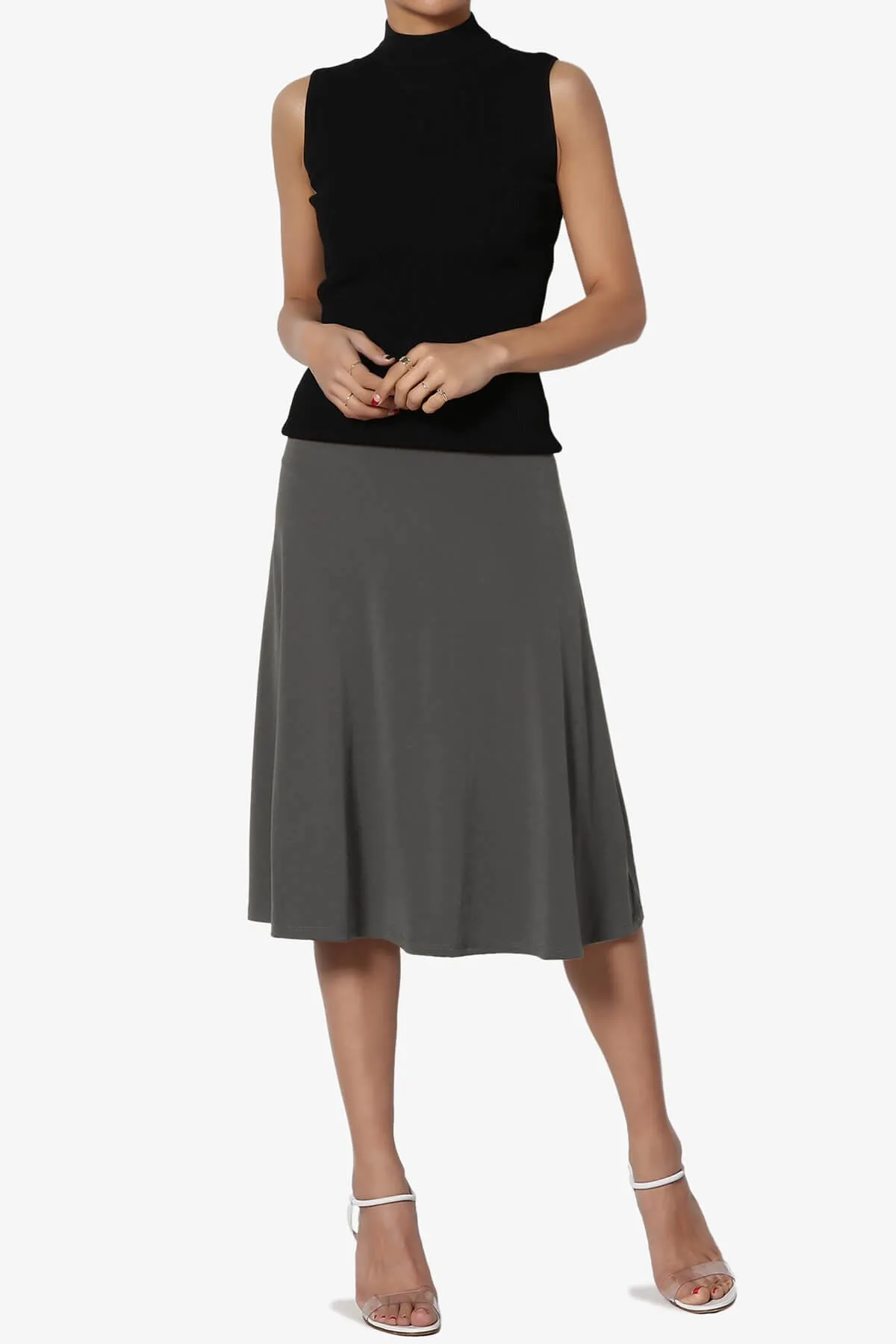 Nolan Stretch Flared Knee Skirt PLUS