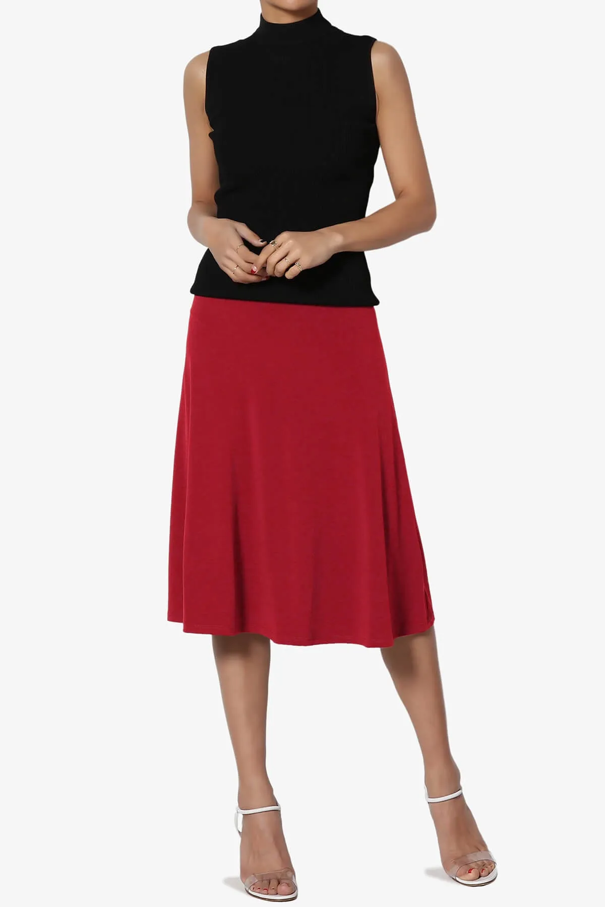 Nolan Stretch Flared Knee Skirt PLUS