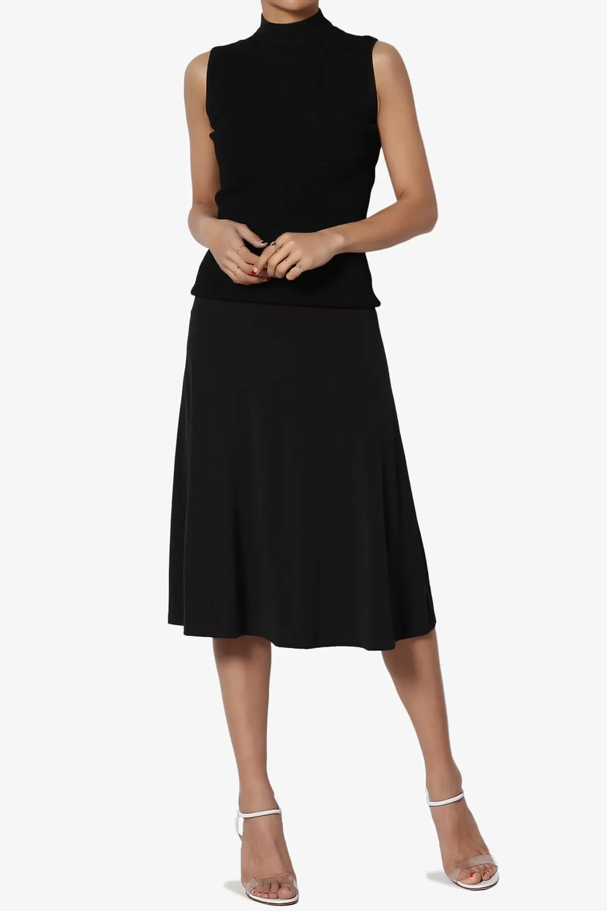 Nolan Stretch Flared Knee Skirt PLUS