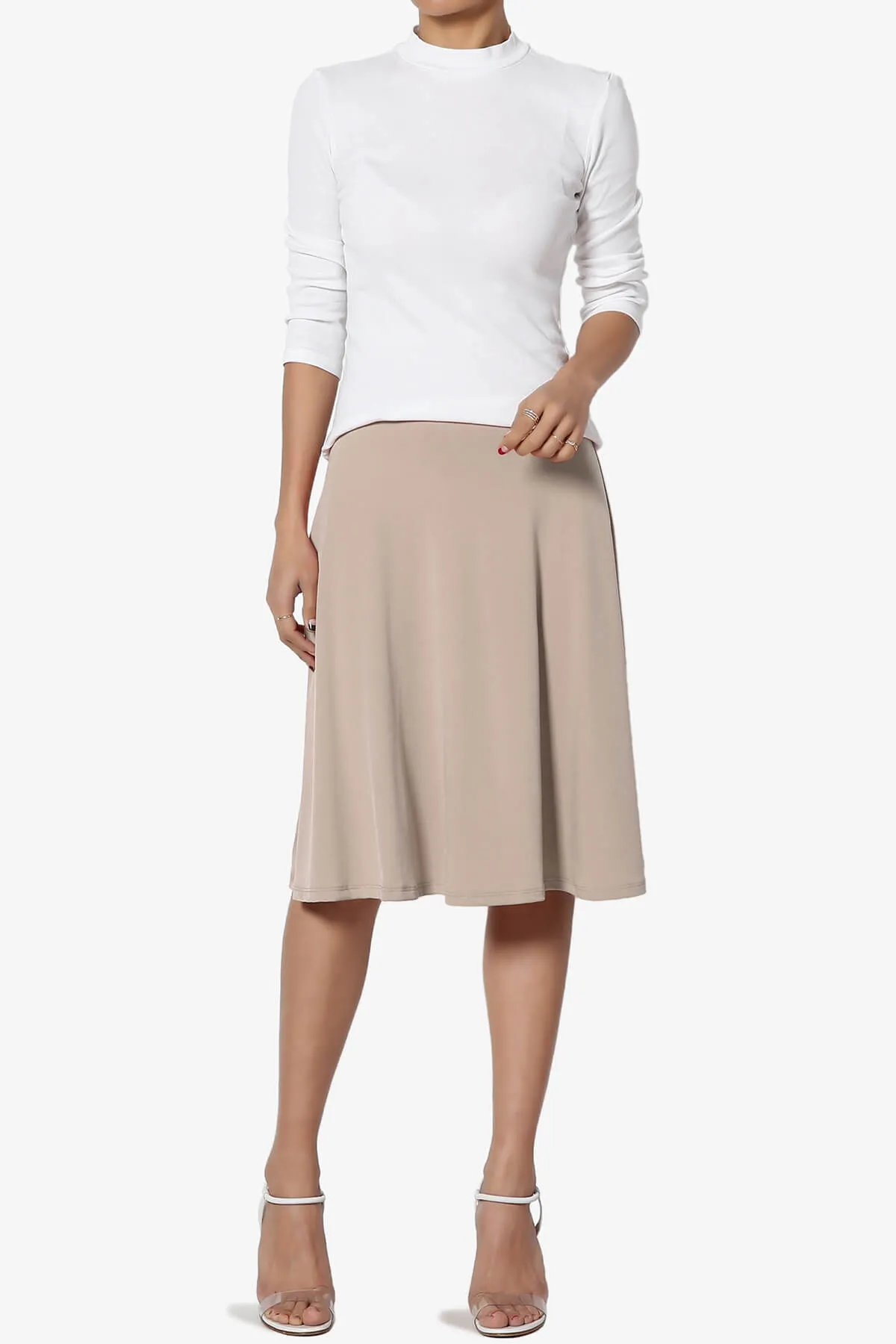 Nolan Stretch Flared Knee Skirt PLUS