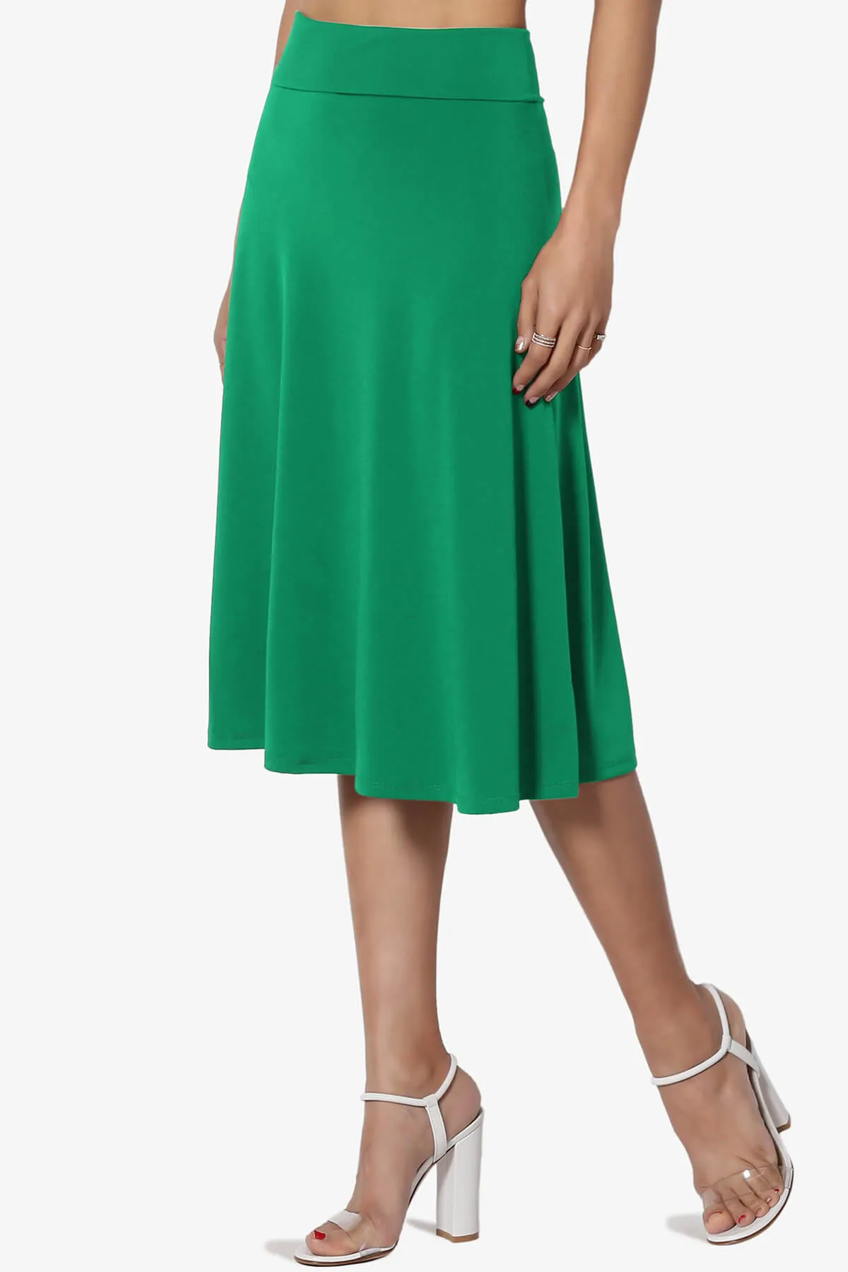 Nolan Stretch Flared Knee Skirt PLUS