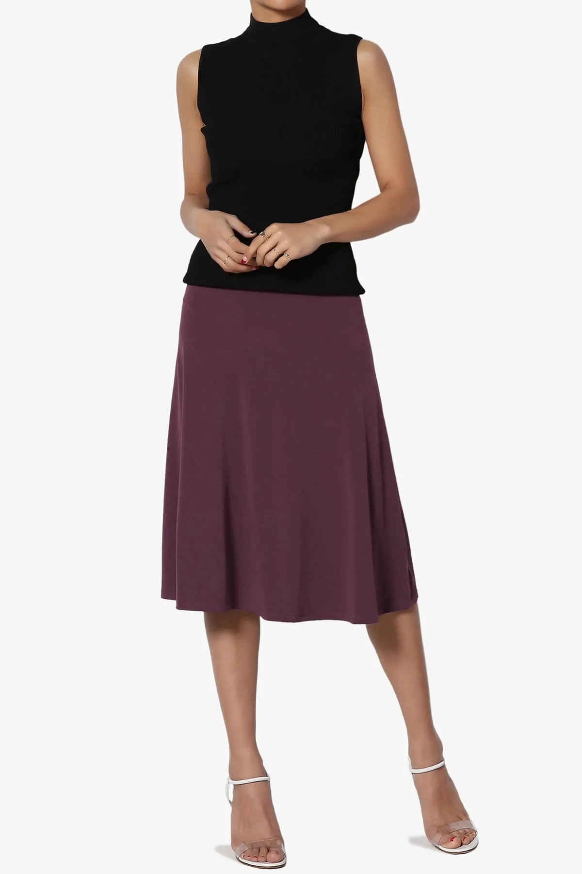 Nolan Stretch Flared Knee Skirt PLUS