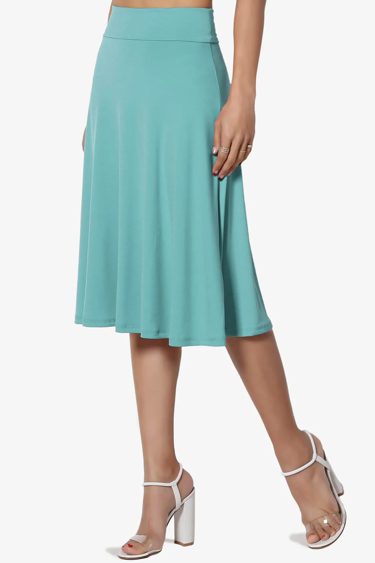 Nolan Stretch Flared Knee Skirt PLUS