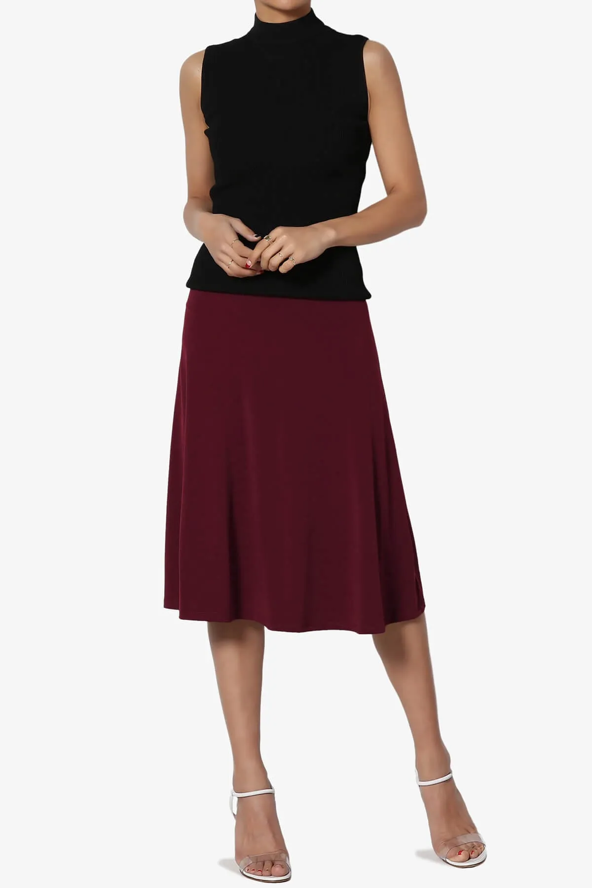 Nolan Stretch Flared Knee Skirt PLUS
