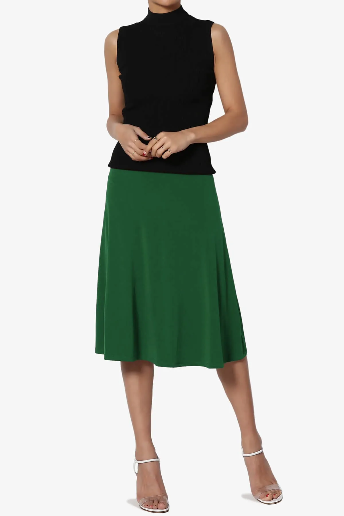 Nolan Stretch Flared Knee Skirt PLUS