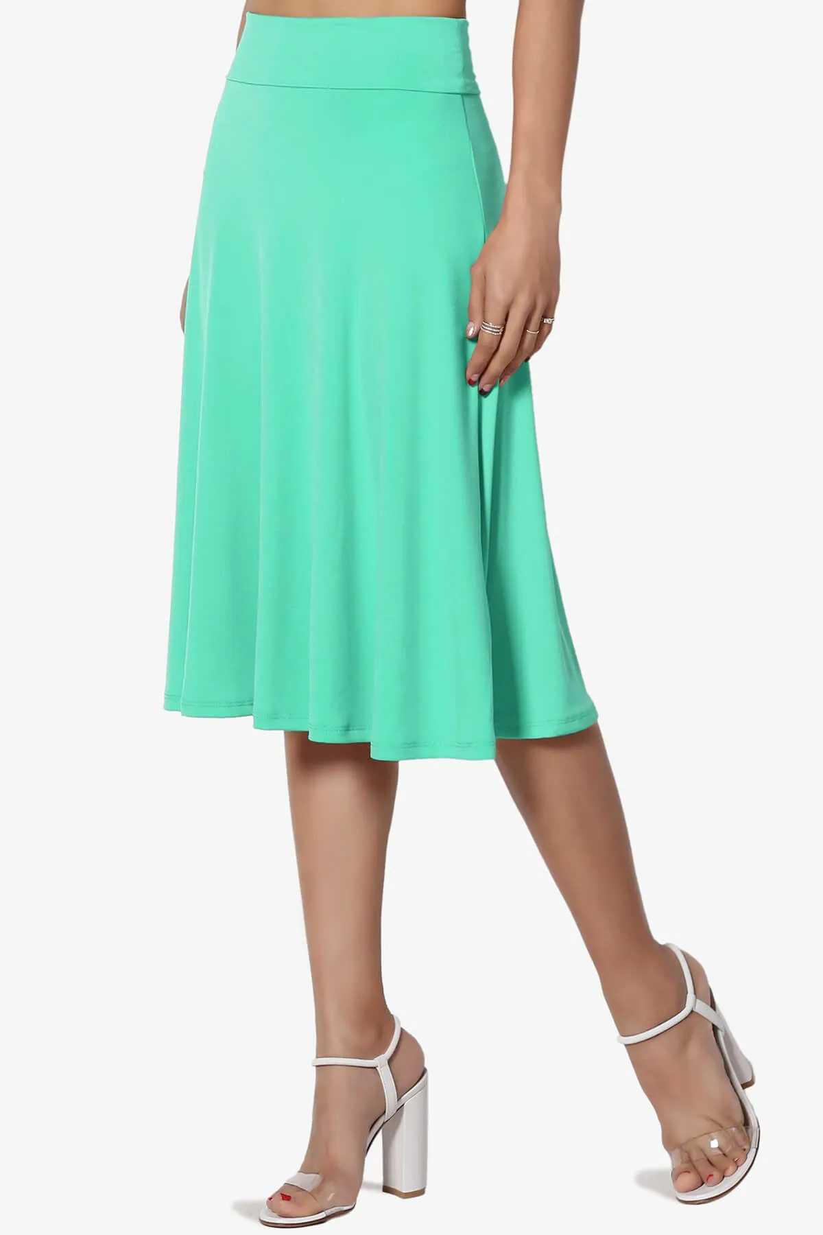 Nolan Stretch Flared Knee Skirt PLUS
