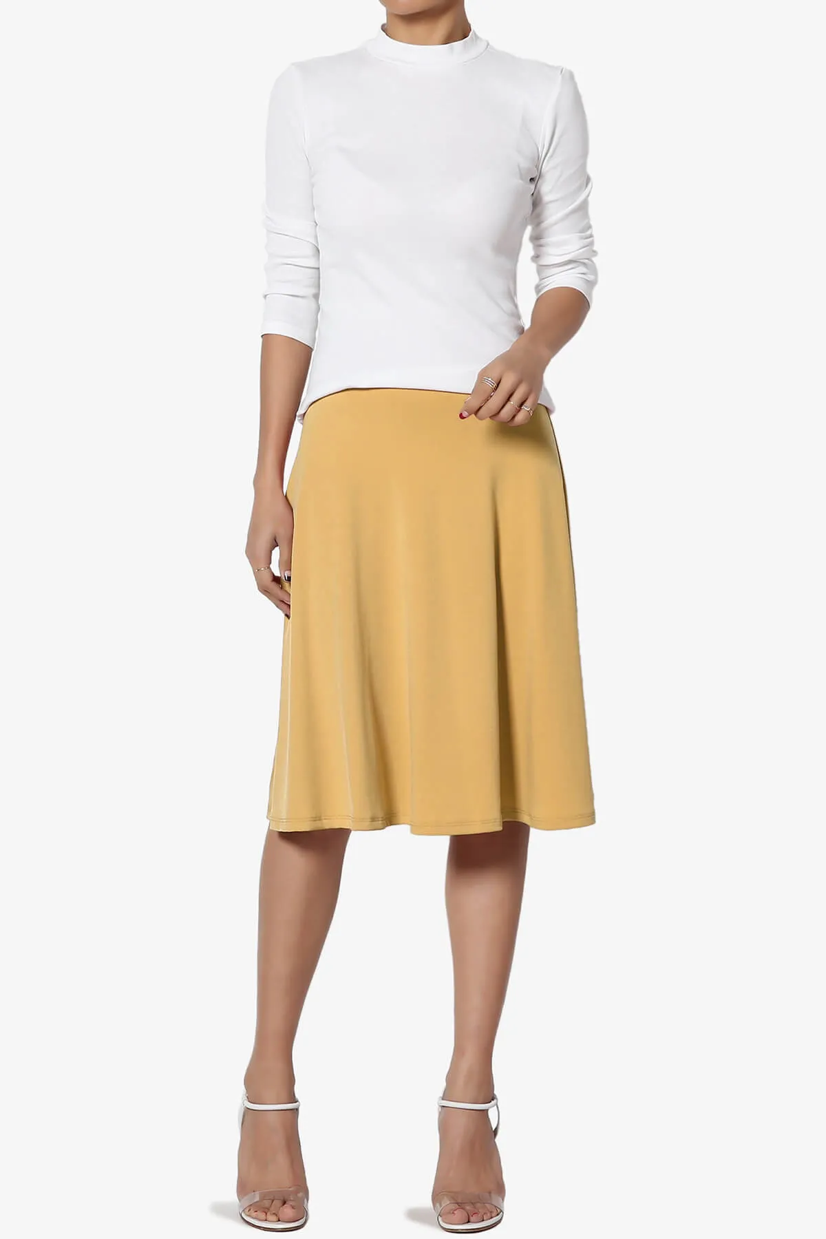 Nolan Stretch Flared Knee Skirt PLUS