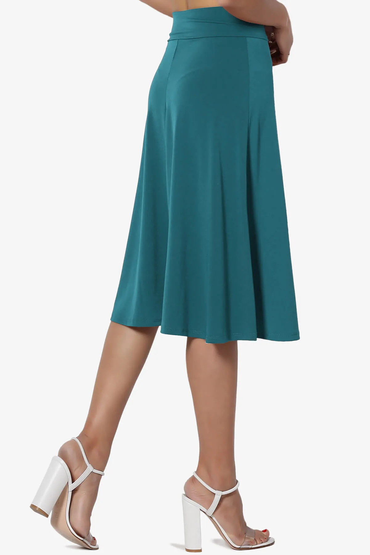 Nolan Stretch Flared Knee Skirt PLUS