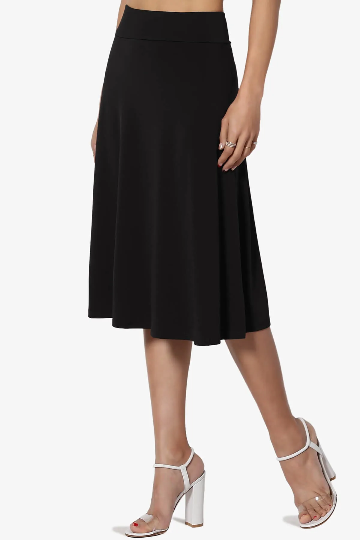 Nolan Stretch Flared Knee Skirt PLUS