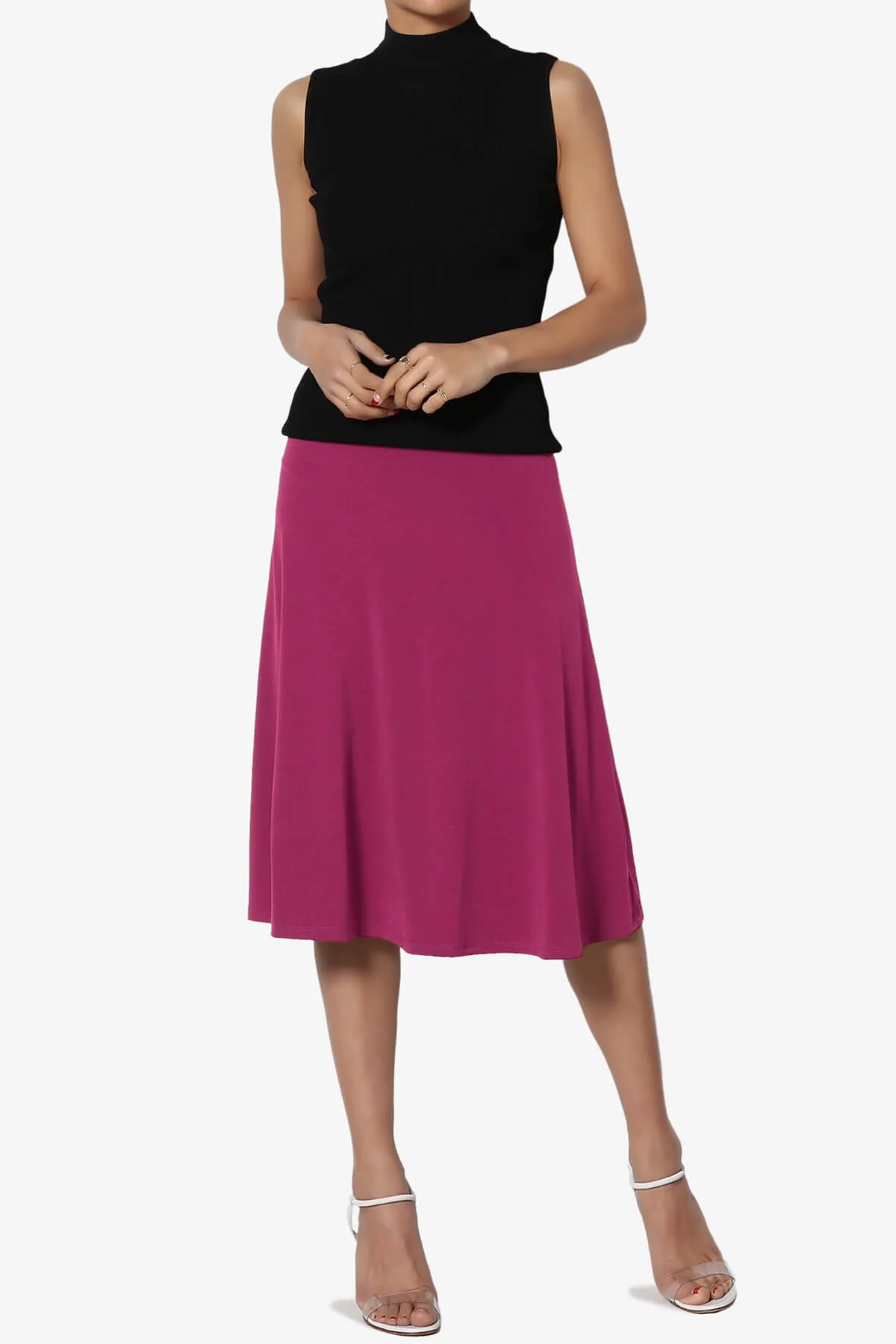 Nolan Stretch Flared Knee Skirt PLUS