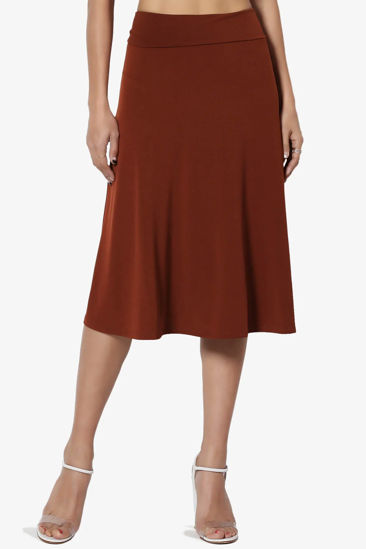 Nolan Stretch Flared Knee Skirt PLUS