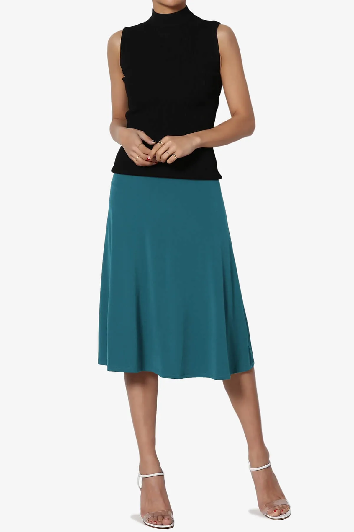 Nolan Stretch Flared Knee Skirt PLUS