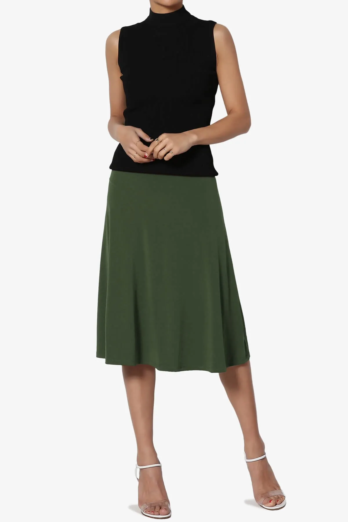Nolan Stretch Flared Knee Skirt PLUS