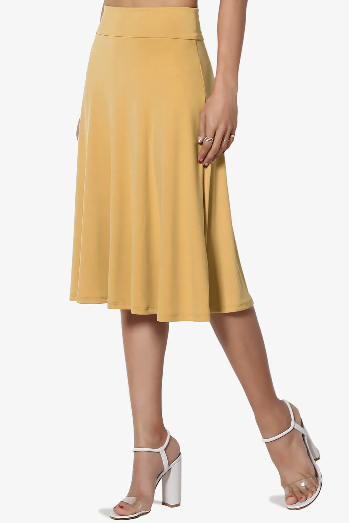 Nolan Stretch Flared Knee Skirt PLUS