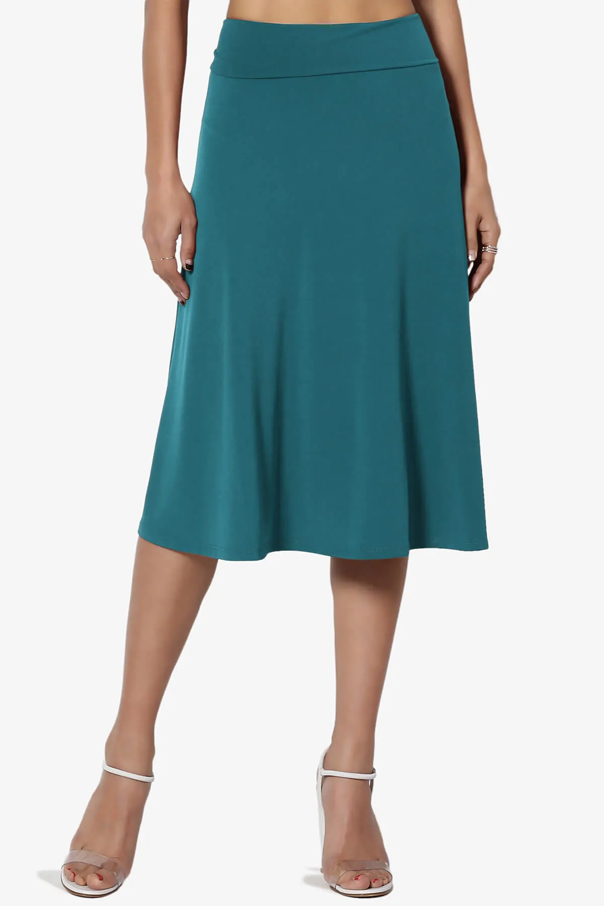 Nolan Stretch Flared Knee Skirt PLUS