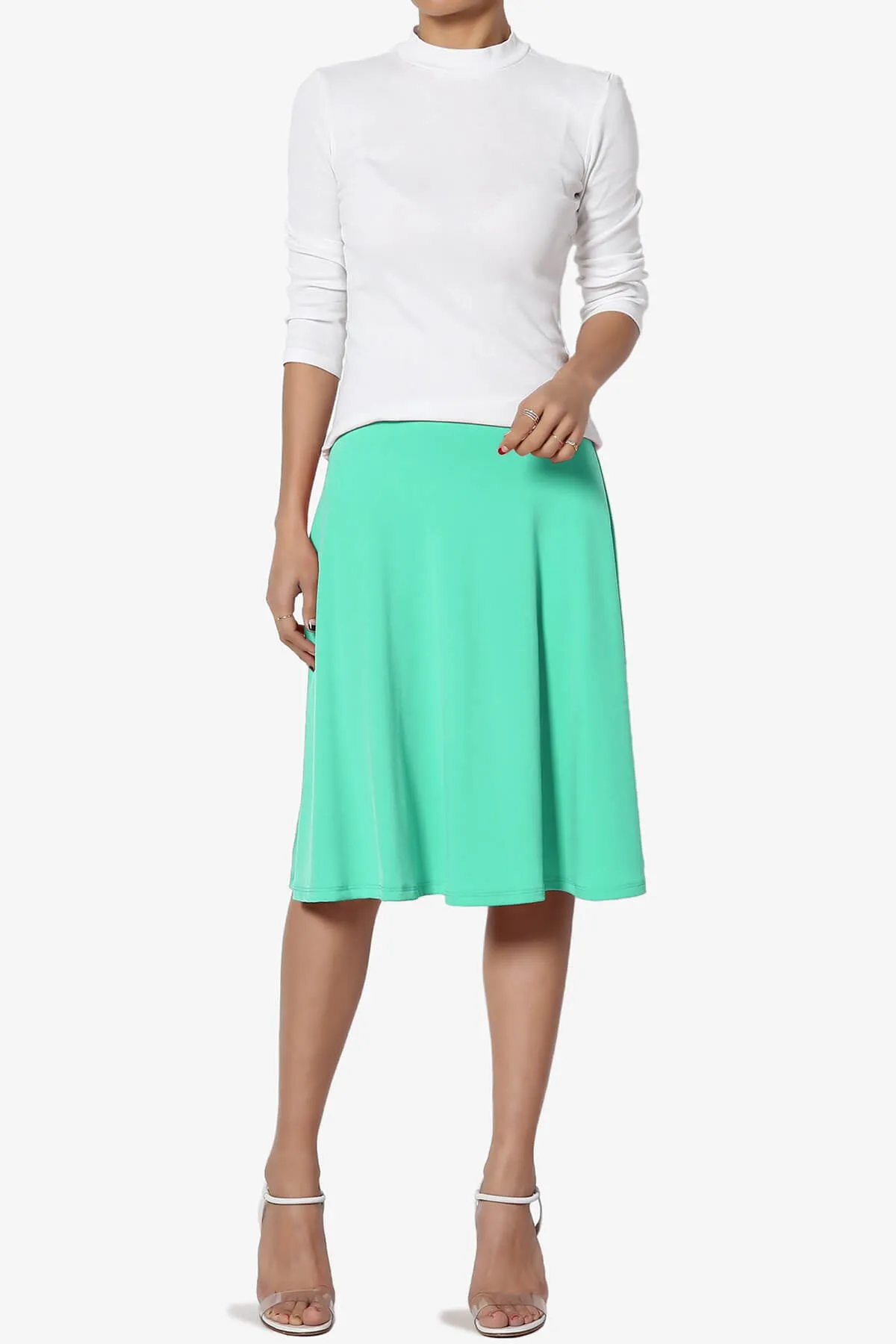 Nolan Stretch Flared Knee Skirt PLUS
