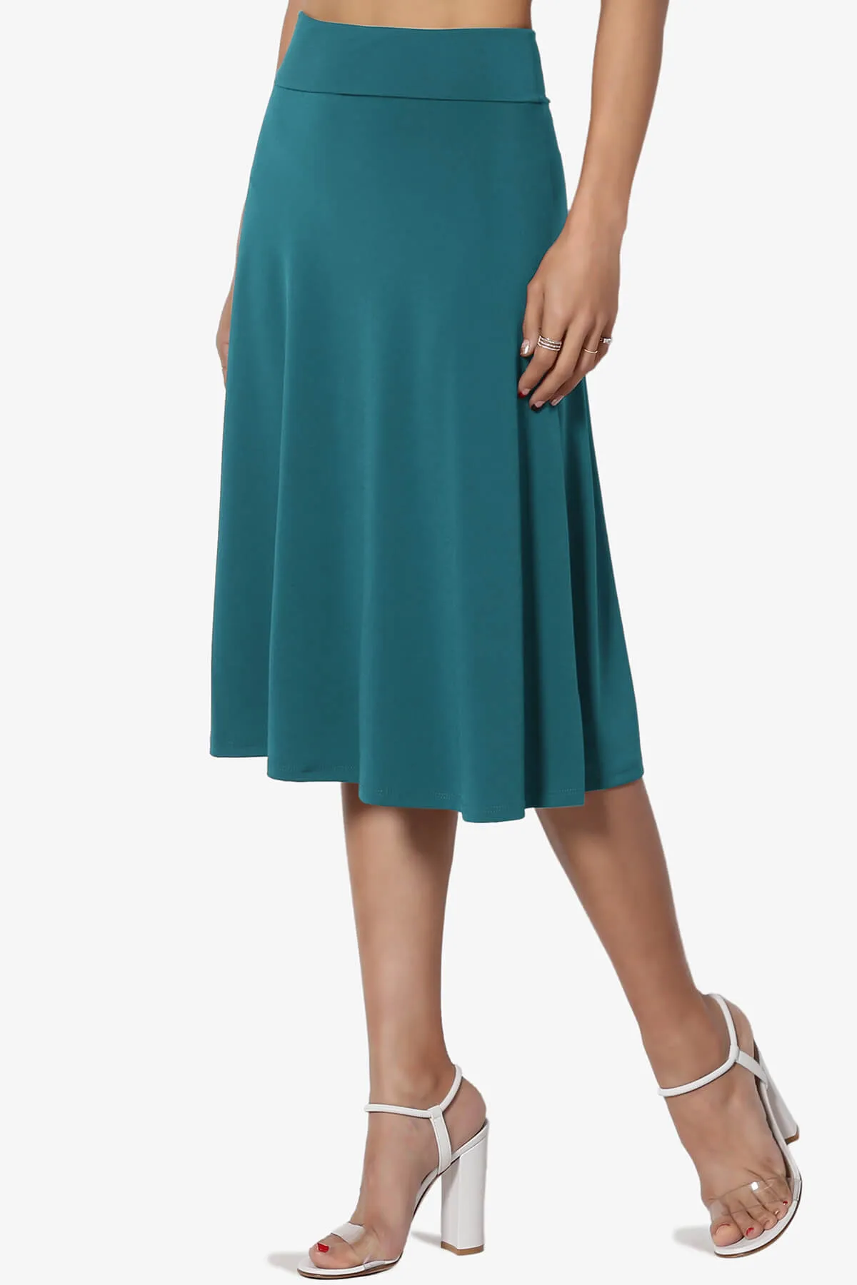 Nolan Stretch Flared Knee Skirt PLUS